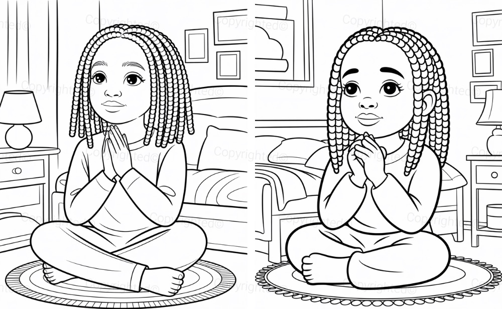 Little Black Girl Praying