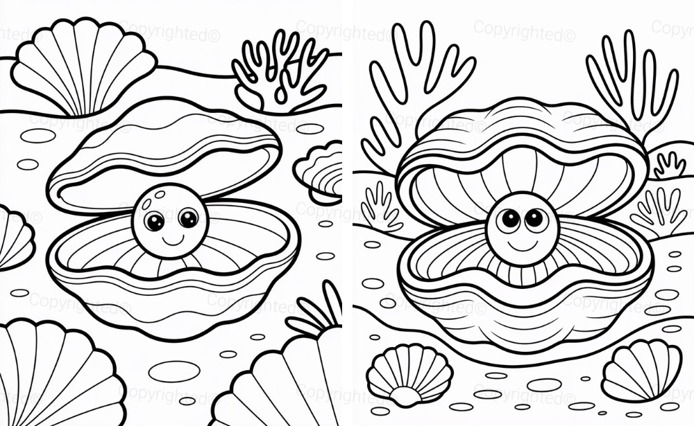 Smiling Pearl in an Open Seashell