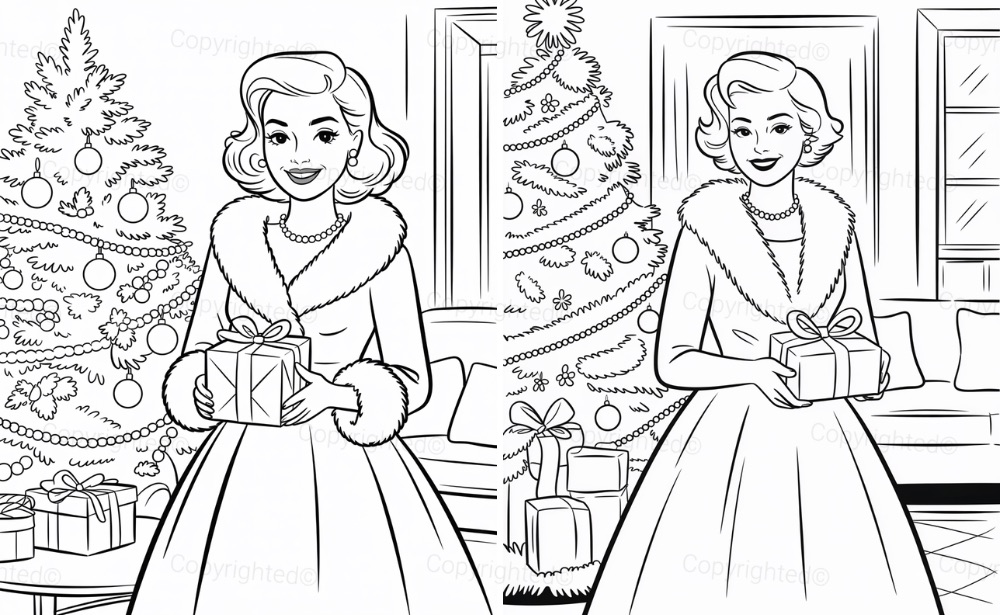 Elegant Christmas Lady