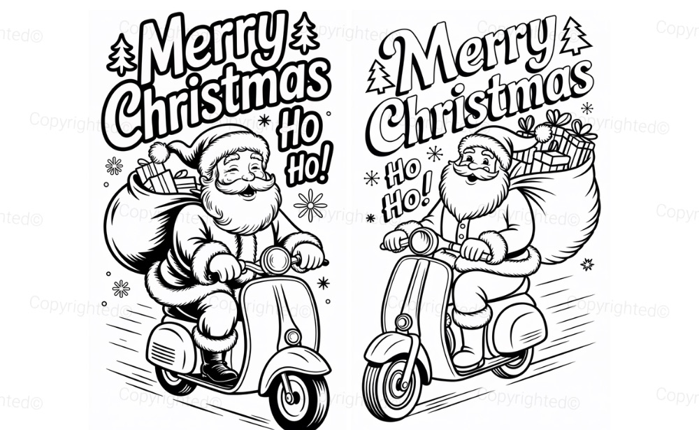 Merry Christmas Scooter Santa