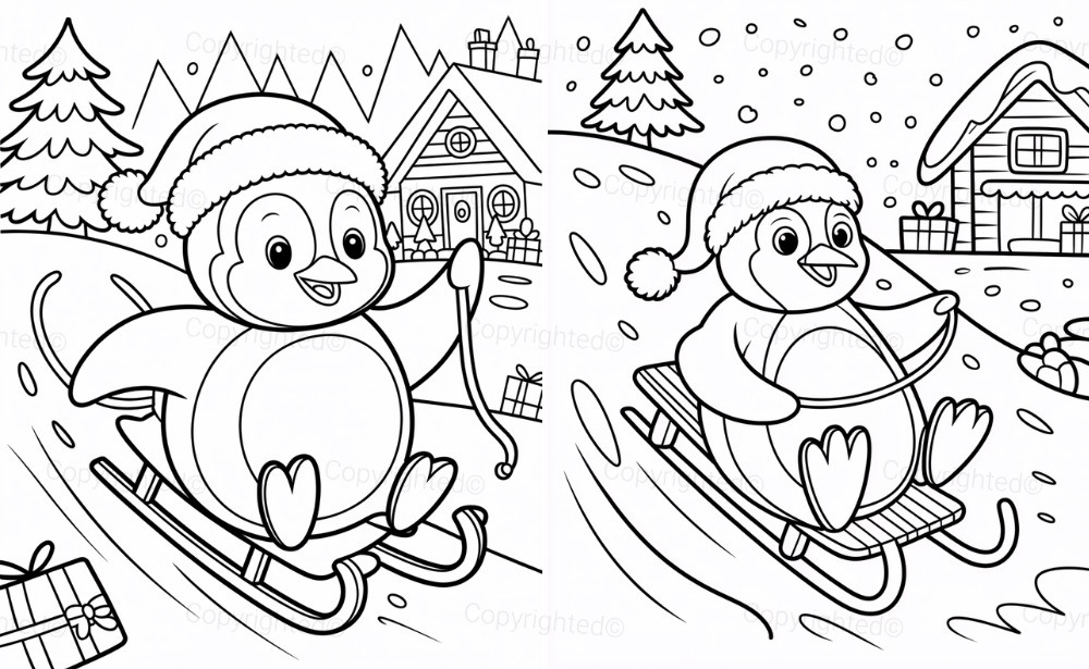 Sledding Penguin