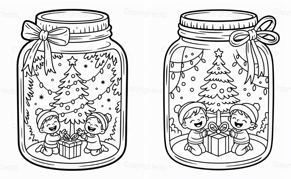 Kids Opening Presents in a Jar